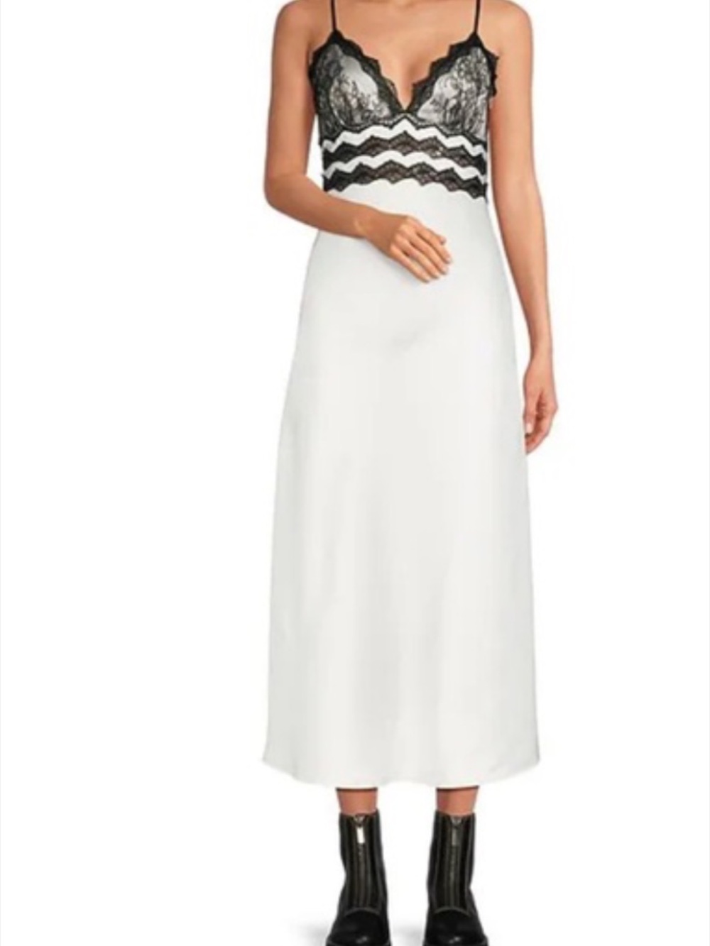 Gianni Bini black and white slip gown